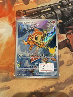 First Partner Illustration Chimchar Promo Full Art Holo 041 Pokemon TCG RARE - Image 3
