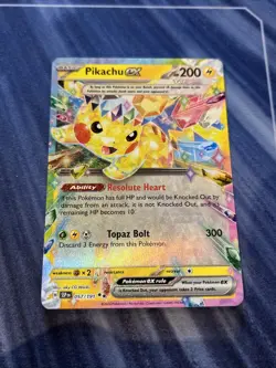 Pikachu ex 057/191 Surging Sparks Pokemon TCG Holo Double Rare NM - Image 2