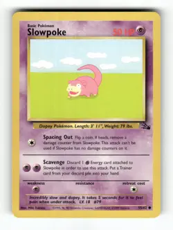 Slowpoke - 55/62 - Fossil - Pokemon - Common - LP - Image 1