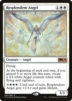 Resplendent Angel (M19) -Foil Medium Play MTG Promos: Prerelease Cards - Image 1