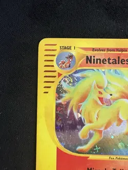Ninetales H19/H32 Aquapolis Pokemon Card Holo Rare LP/MP Swirl - Image 2