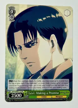 Weiß Schwarz TCG: Levi: Making a Promise AOT/SX04-112 PR Attack on Titan Promo - Image 2