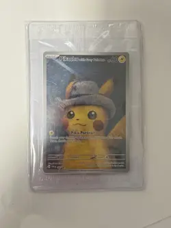 PIKACHU VAN GOGH WITH GREY FELT HAT SVP EN 085 PROMO POKEMON CARD-SEALED - Image 1