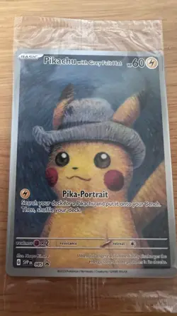 Pikachu with Grey Felt Hat #085 SVP EN Van Gogh Promo Pokemon Card Sealed NM - Image 2