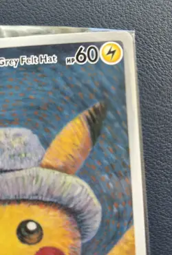 Pokemon Pikachu Van Gogh SVP EN-SV 085 Sealed Promo Card with Grey Felt Hat - Image 4
