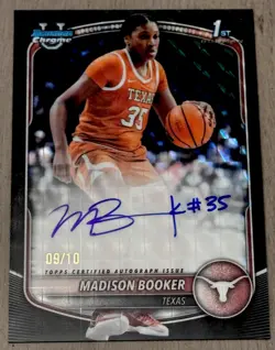 Madison Booker 2025 Bowman U Chrome Prospect Black Geometric Auto /10 1st Bowman - Image 2