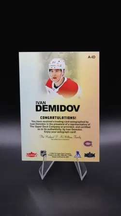 2025-26 Upper Deck Flair Ivan Demidov Lot (Auto, Wave of the Future, /349, /199) - Image 2