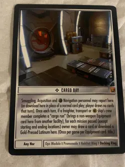 Star Trek CCG 1E Rules of Acquisition CARGO BAY Card NEVER PLAYED - Image 1