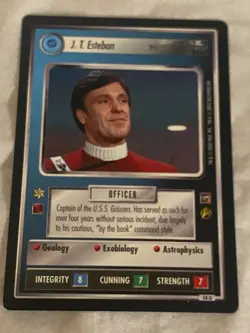 Star Trek CCG 1E TMP J.T. ESTEBAN Card NEVER PLAYED - Image 1