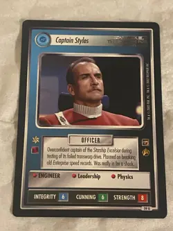 Star Trek CCG 1E TMP CAPTAIN STYLES Card NEVER PLAYED - Image 1