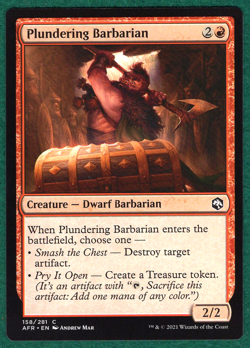 Plundering Barbarian - Adventures in the Forgotten Realms (AFR) #158 - MTG Card - Image 1