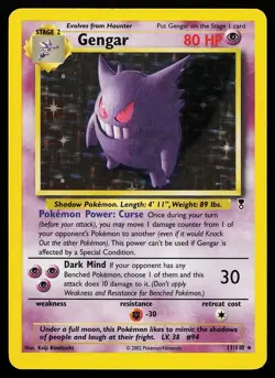 Gengar 11/110 Holo Rare Legendary Collection Pokemon Card - Image 1