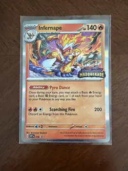 Infernape SVP116 Prerelease Black Star Promo Twilight Masquerade Pokemon Card NM - Image 1