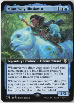 Minn, Wily Illusionist (Ext Art) (285) Adventures in Forgotten Realms (AFC) NM - Image 1