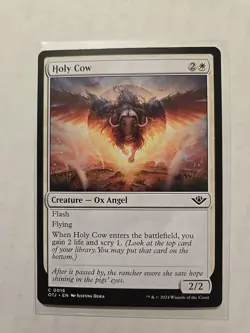 Holy Cow - Outlaws of Thunder Junction - LP - Common - Creature - MTG - Image 1