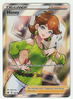 Honey 192/198 NM Pokemon TCG Full Art Trainer Chilling Reign Textured - Image 1