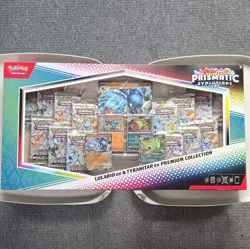 Pokemon TCG S&V—Prismatic Evolutions Lucario & Tyranitar ex Premium Collection - Image 1