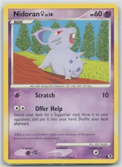 Nidoran F 71/111 Common Rising Rivals Pokemon Moderately Played - Image 1