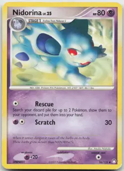 Nidorina 56/123 Uncommon Mysterious Treasures Pokemon TCG MP - Image 1