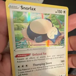 Snorlax 143/196 Sword & Shield Lost Origin Holo Rare Basic 150 HP Pokemon TCG - Image 3