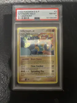Pokemon D & P Stormfront Infernape #3 Holo Rare Foil PSA 8 NM Mint Vintage Card - Image 1
