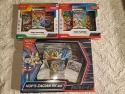 Sealed Pokemon Lot First Partners Series 1 And 2 And Hop's Zacian Ex Box - Image 1