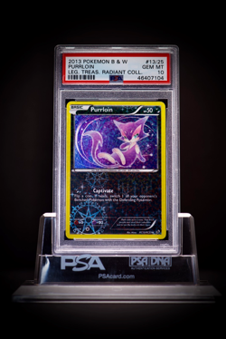 2013 Pokemon B & W Leg Treas Radiant Coll. RC 13/25 Purrloin PSA 10 - Image 2