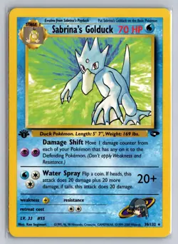 Sabrina's Golduck 30/132 Rare Gym Challenge Pokemon 1st Edition Near Mint - Image 1