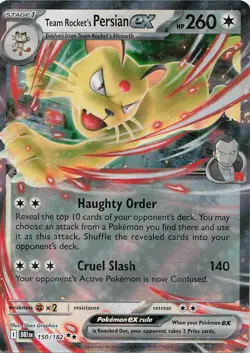 Team Rocket's Persian ex 150/182 Double Rare Destined Rivals Pokemon Holo NM - Image 1