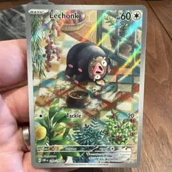 Pokemon Lechonk 209/197 Obsidian Flames Illustration Rare Holo Full Art Eng - Image 1