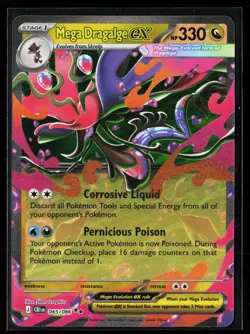 Mega Dragalge ex 065/086 Double Rare ME04: Chaos Rising Pokemon NM - Image 1