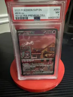 PSA 7 2023 POKEMON SVP EN-SV PROMO 053 MEW EX 151 ULTRA PREMIUM COLLECTION - Image 1