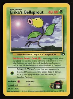 Erika's Bellsprout 38/132 Uncommon Gym Challenge Pokemon Unlimited LP - Image 1
