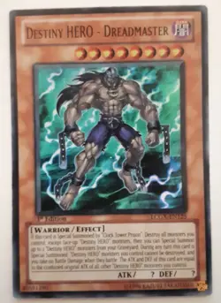 Yu-Gi-Oh! - Destiny Hero - Dreadmaster - LCGX-EN125 - Super Rare 1st Ed NM/Mint - Image 1