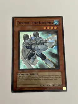 Yugioh TCG Elemental Hero Bubbleman YSDJ-EN017 1st Edition Super Rare Unplayed - Image 1