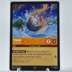 Timon - Snowball Swiper 16/204 Rare Winterspell Disney Lorcana TCG - Image 1
