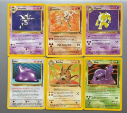 Pokemon Fossil Non Holo Rare Pokemon Card Bundle 21/62 18/62 22/62 29/62 23/62 - Image 1