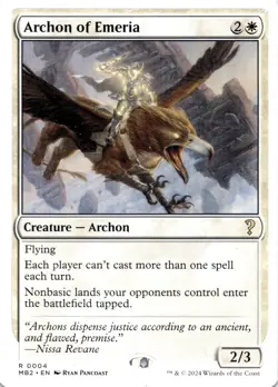 Archon of Emeria (White Border) MB2 #4 Mystery Booster 2 Magic: The Gathering NM - Image 1