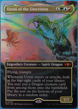 Ureni of the Unwritten Borderless FOIL Tarkir Dragonstorm Commander NM (502384) - Image 1