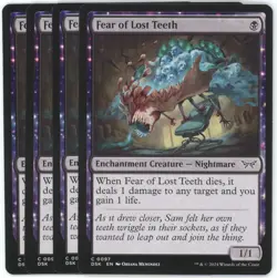 x4 Fear of Lost Teeth - 0097 - Duskmourn: House of Horror - MTG - Image 1