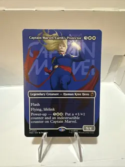 MTG Marvel Super Heroes Captain Marvel, Earth's Protector 0354 Borderless Mythic - Image 1