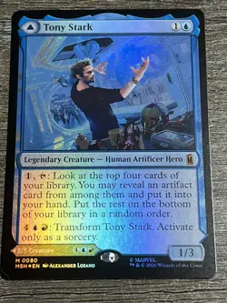 MTG Tony Stark MSH 80 Magic: The Gathering Foil Mythic NM English - Image 1