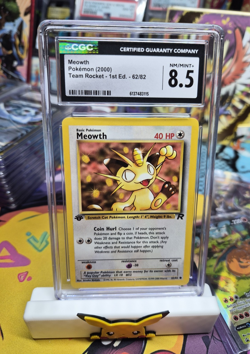 The Pokemon Company Meowth Team Rocket 1st Edition 62/82 CGC 8.5 Pokemon Card - Image 1