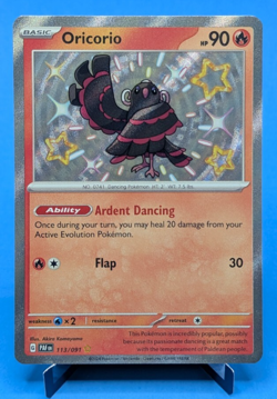 Oricorio 113/091 Pokemon TCG 2024 Shiny Rare Paldean Fates Near Mint - Image 1