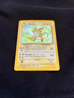 Raichu Holo 14/102 Pokemon Card Base Collection Set Good Condition - Image 5