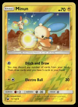 Minun 54/168 Uncommon Celestial Storm Pokemon Reverse Holo Near Mint - Image 1