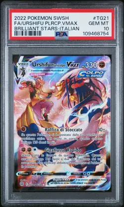 Pokemon PSA 10 Urshifu Pluricolpo Vmax #TG21 FA Astri Lucenti 2022 Italiano - Image 2