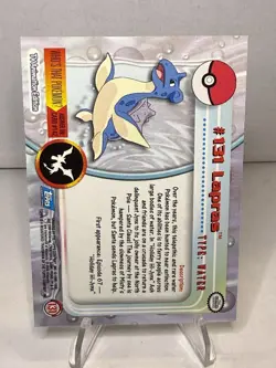 2000 Topps Chrome Series 2 - Pokemon Lapras #131 Blue Label - Image 2