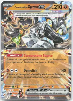 Cornerstone Mask Ogerpon ex 112/167 Double Rare Twilight Masquerade Pokemon NM - Image 1