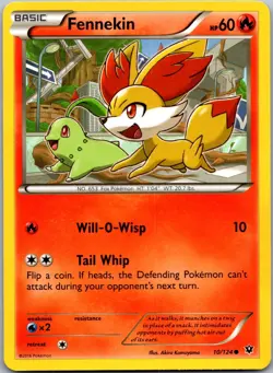 Fennekin (10) 10/124 - XY - Fates Collide Pokemon Common LP - Image 1